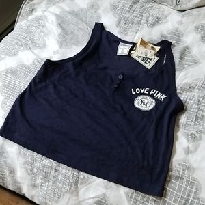 Victoria's secret love pink Yankees tank xs